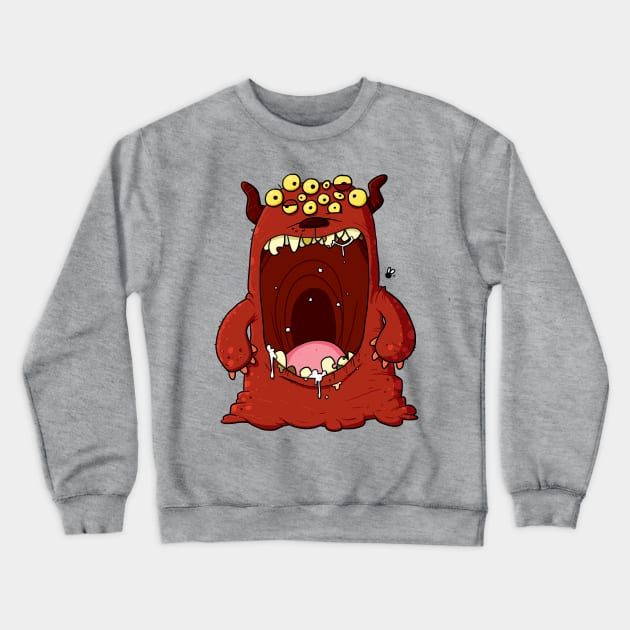 Stinky Bad Breath monster Crewneck Sweatshirt by striffle